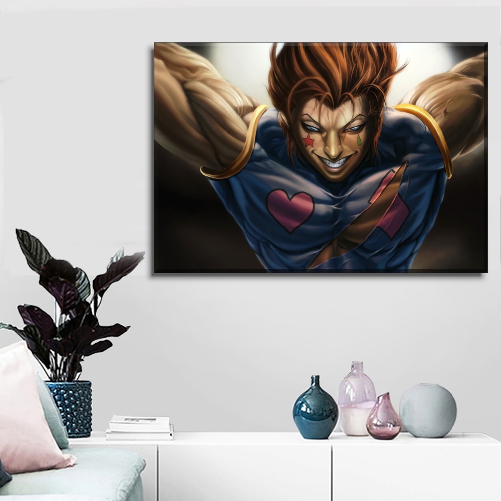 Modern Home Decorative Wall Draw Canvas Print Type Modular Style Picture 3 Panel Hisoka Poster Anime Hunter X Painting - 4