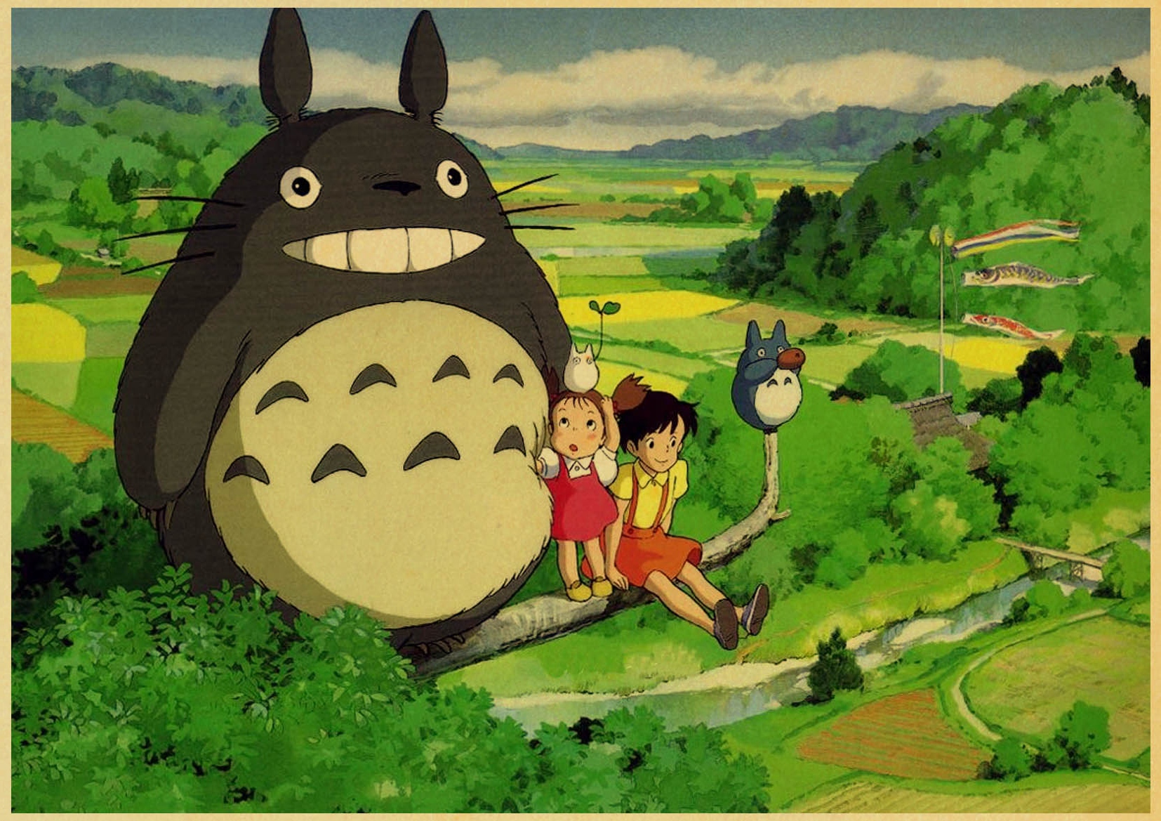 Hayao Miyazaki Anime My Neighbor Totoro Poster For Room Decor Kraft Paper Vintage Printed Posters Art Wall Stickers Painitng - 4