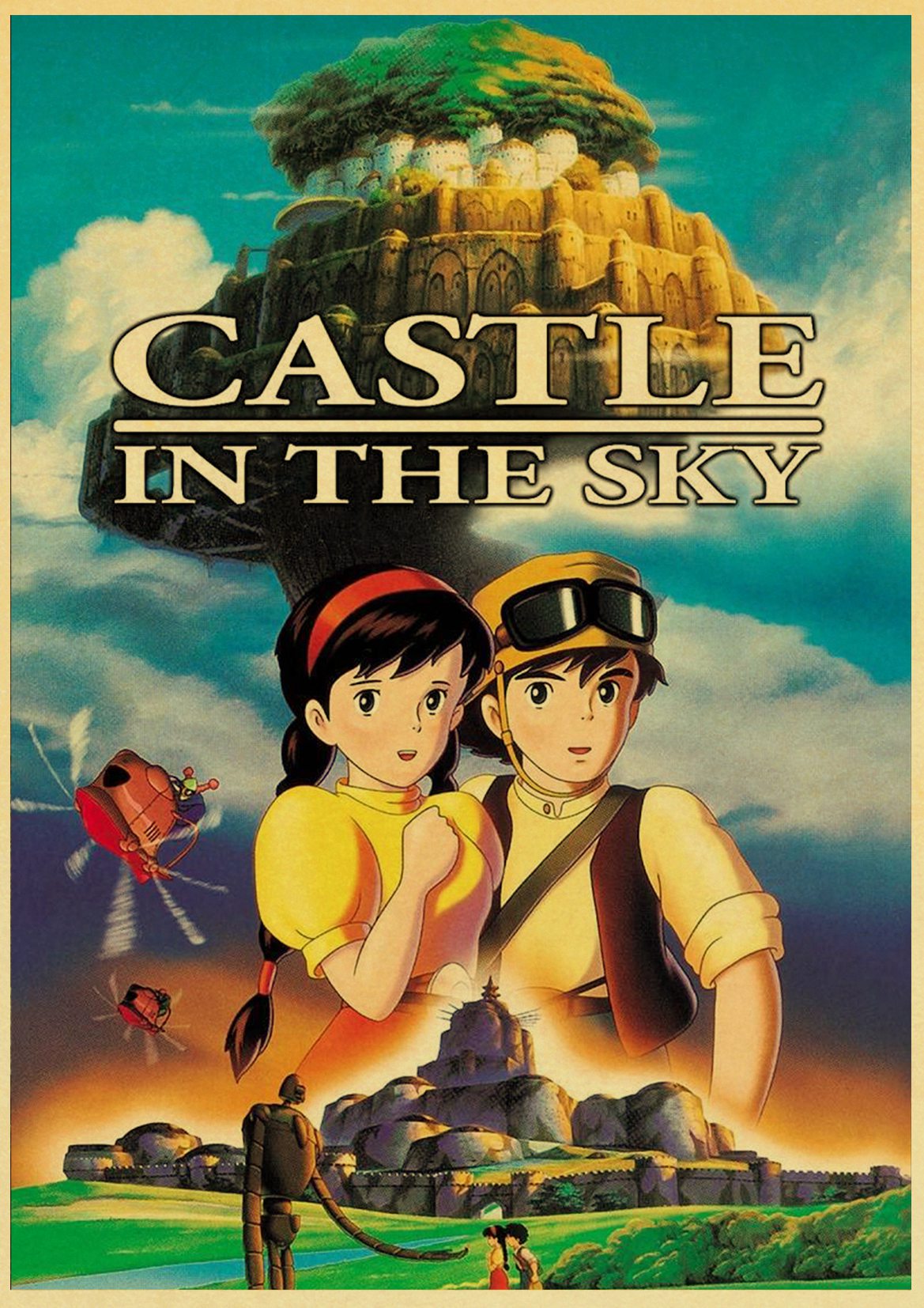 Miyazaki Hayao Cartoon Movie Laputa Castle In The Sky Vintage Paper Poster Wall Painting Home Decoration 42x30 Cm 30x21 - 5
