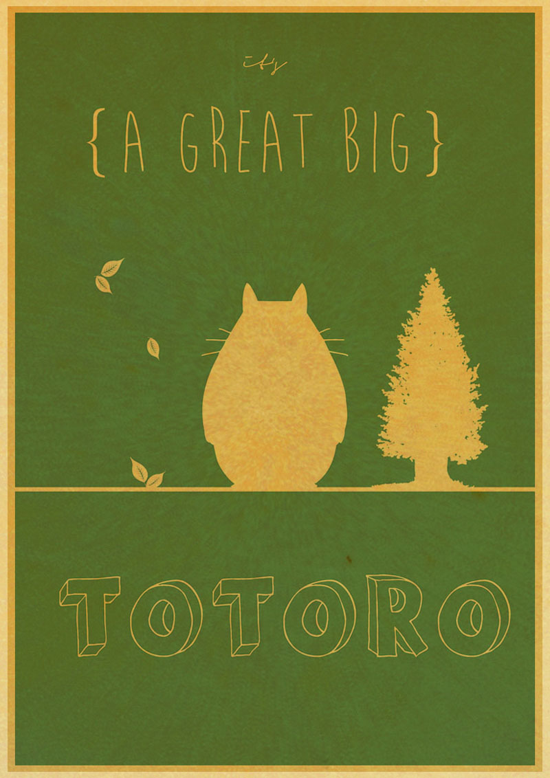 Japanese Anime Miyazaki Hayao Vintage Posters For Home Decor Kraft Paper Poster Wall Sticker - 6