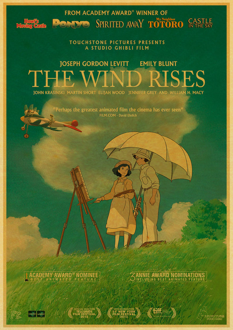 Japanese Anime Miyazaki Hayao Vintage Posters For Home Decor Kraft Paper Poster Wall Sticker - 4