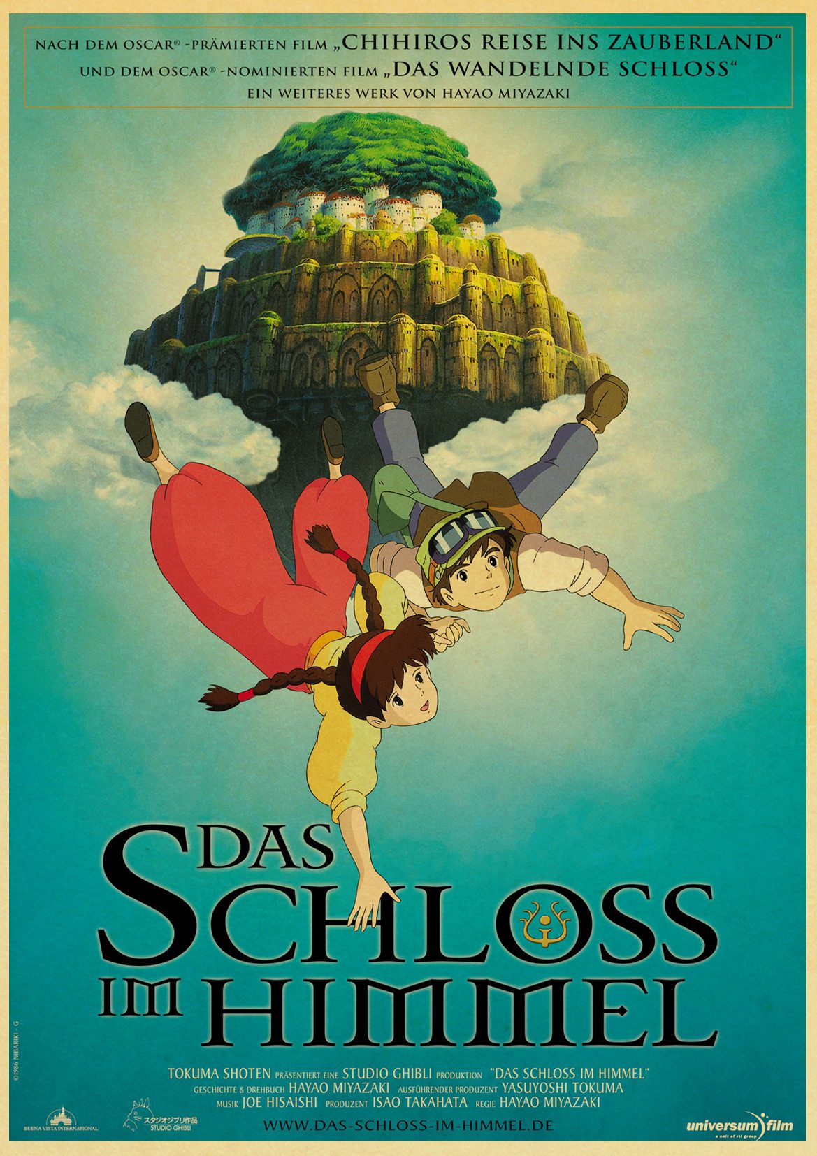 Classic Animation Cartoon Laputa Castle In The Sky Miyazaki Hayao Retro Poster Vintage Wall Decor For Home Bar Kid Room - 3