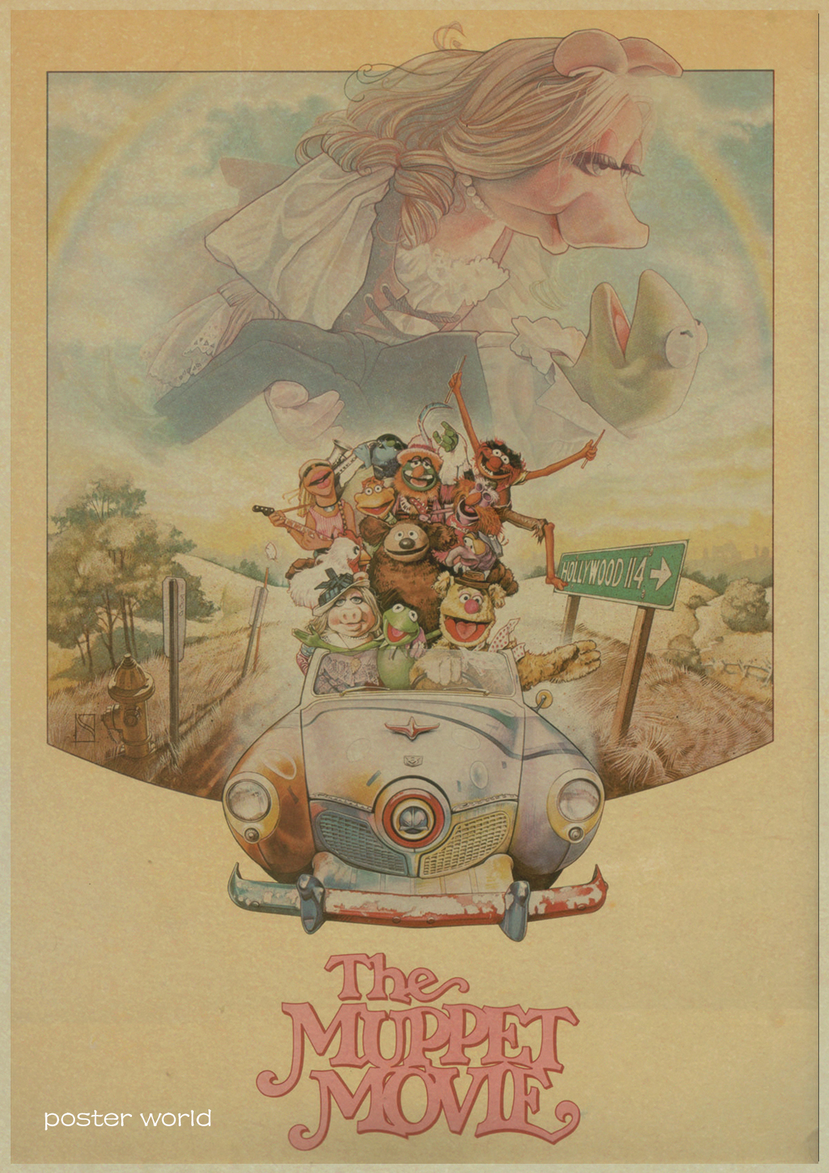 Vintage Cartoon Anime Hayao Miyazaki Totoro Spirited Away Poster Cafe Kid Home Decor Retro Kraft Paper Wall Sticker - 4