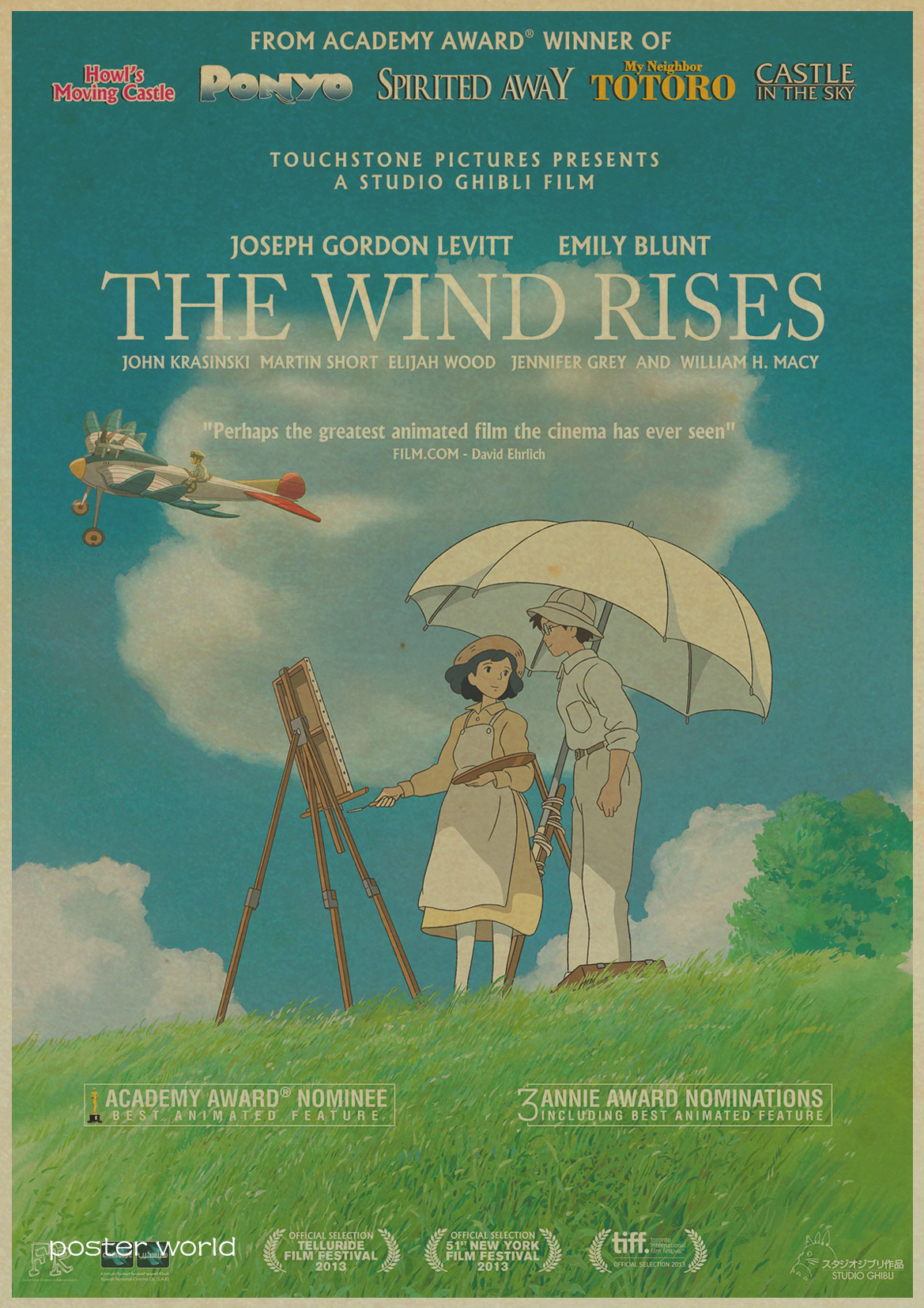 Vintage Cartoon Anime Hayao Miyazaki Totoro Spirited Away Poster Cafe Kid Home Decor Retro Kraft Paper Wall Sticker - 3