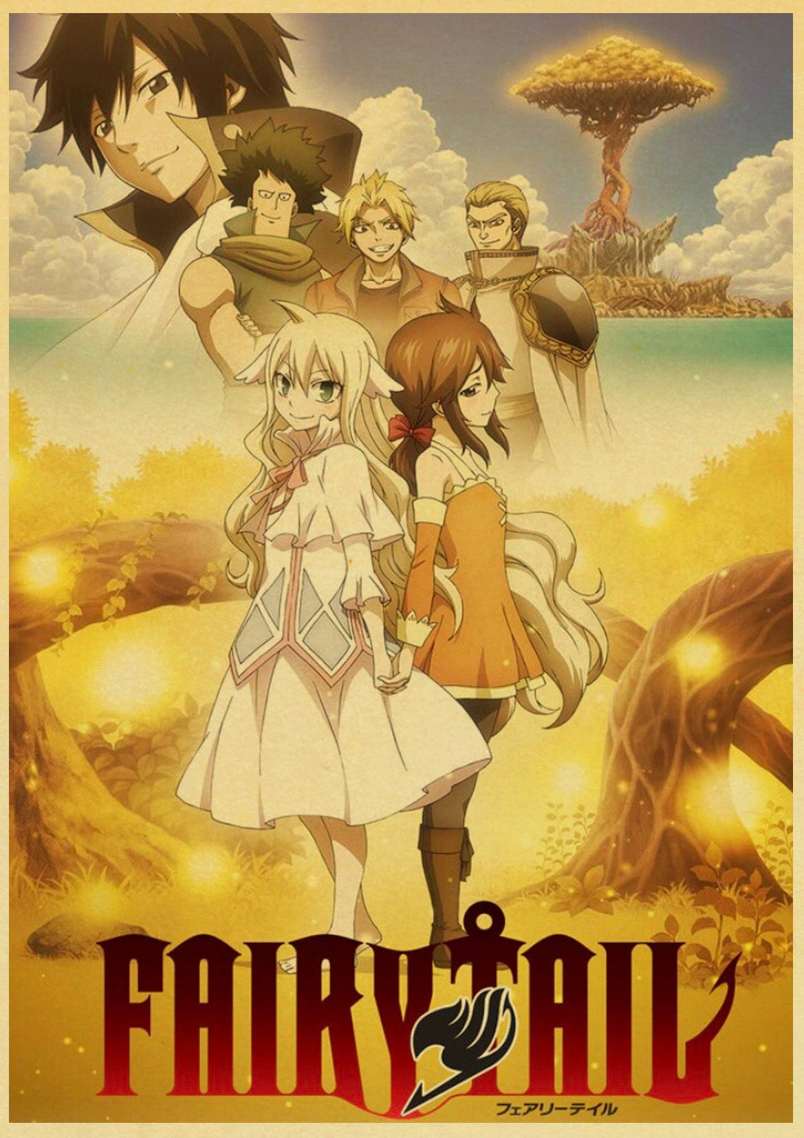 Fairy Tail Posters Anime Wall Stickers Kraft Paper Prints High Definition Home Decoration Vintage Style Room Decor Painting - 2