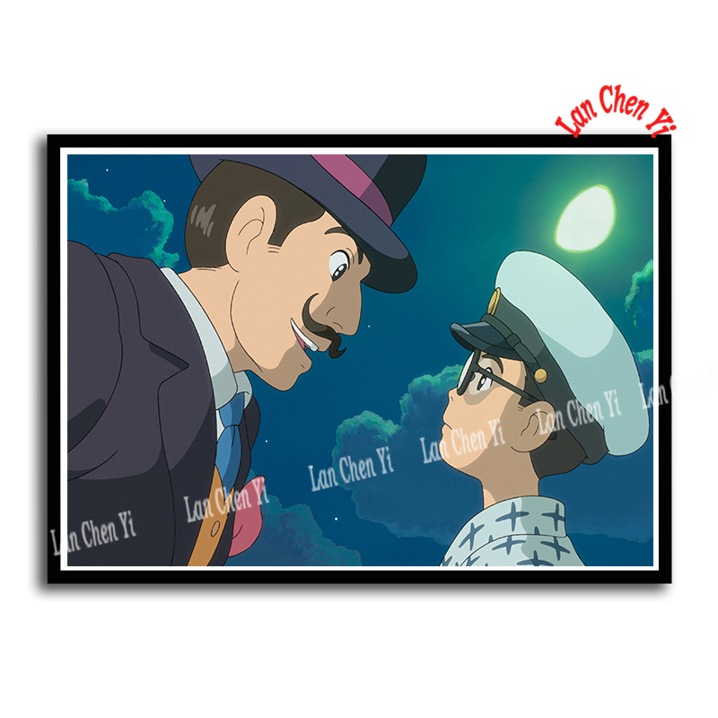 The Wind Rises Miyazaki Hayao Coated Paper Poster Cafe Vintage Printing Drawing Core Decorative Painting - 5
