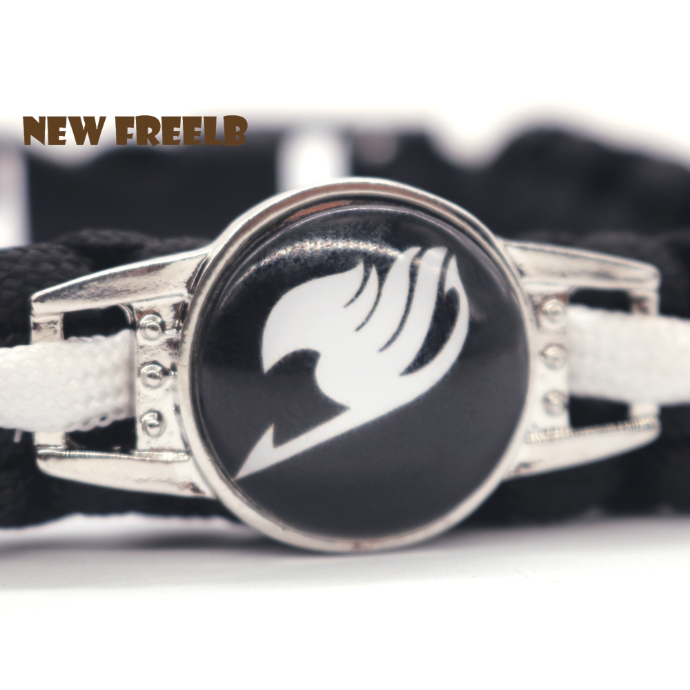 Classic Anime Fairy Tail Logo 550 Bracelets Glass Black Color Handmade Jewelry Outdoor Travel Great Gift For Unisex Fan - 2
