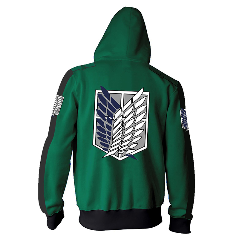 Attack On Titan Anime Cosplay Sweatshirt Eren Legion Zipper Hoodie Jacket Costume Shingeki No Kyojin Themed Hoodies - 9