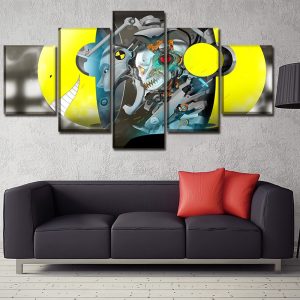 Wall Art Framework Home Decor 5 Pieces Anime Assassination Classroom Koro-sensei Picture For Living Room Canvas Prints Paintings - 2