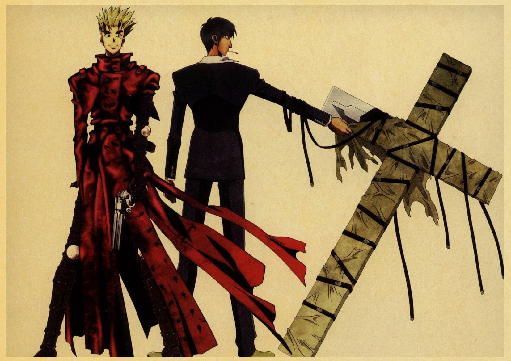 Anime Poster Trigun Vintage Printed Kraft Paper Retro Decorative Painting Home Decor Wall Decals - 6