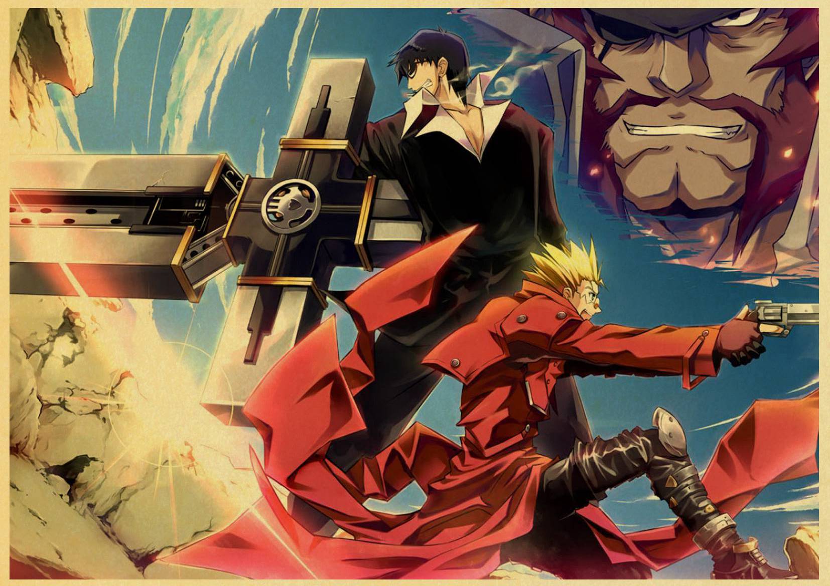 Anime Poster Trigun Vintage Printed Kraft Paper Retro Decorative Painting Home Decor Wall Decals - 5