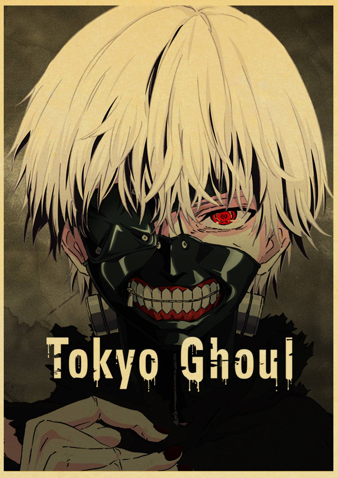 Tokyo Ghoul Anime Vintage Retro Poster Cafe Home Wall Decor Mural Art Decoration - 4