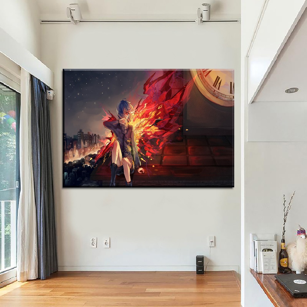 Canvas Pictures Hd Print Type Modern Wall Art Home Decorative Living Room 3 Pieces Anime Tokyo Ghoul Touka Kirishima Painting - 2