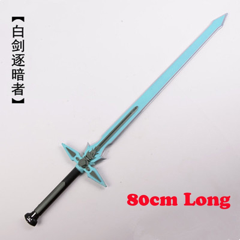 80cm Sword Art Online Sao Kirigaya Kazuto Elucidator Dark Repulser Cosplay Prop Cos Stage Pu Foam Modle Toy Gift - 4