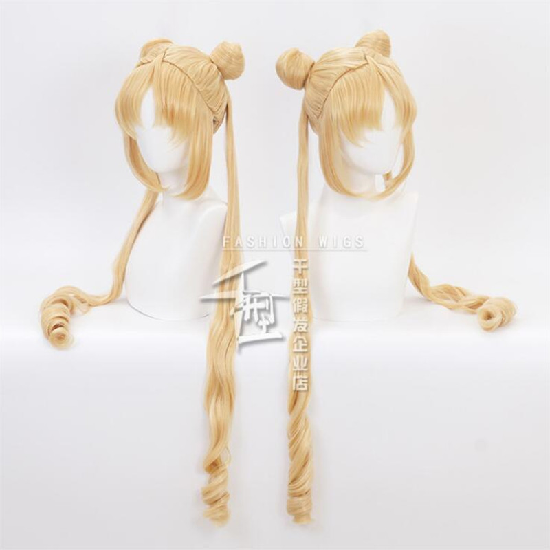 Cartoon Anime Sailor Moon Wig Halloween Masquerade Stage Performance Tsukino Usagi Cosplay Prop Accessories Gift - 2