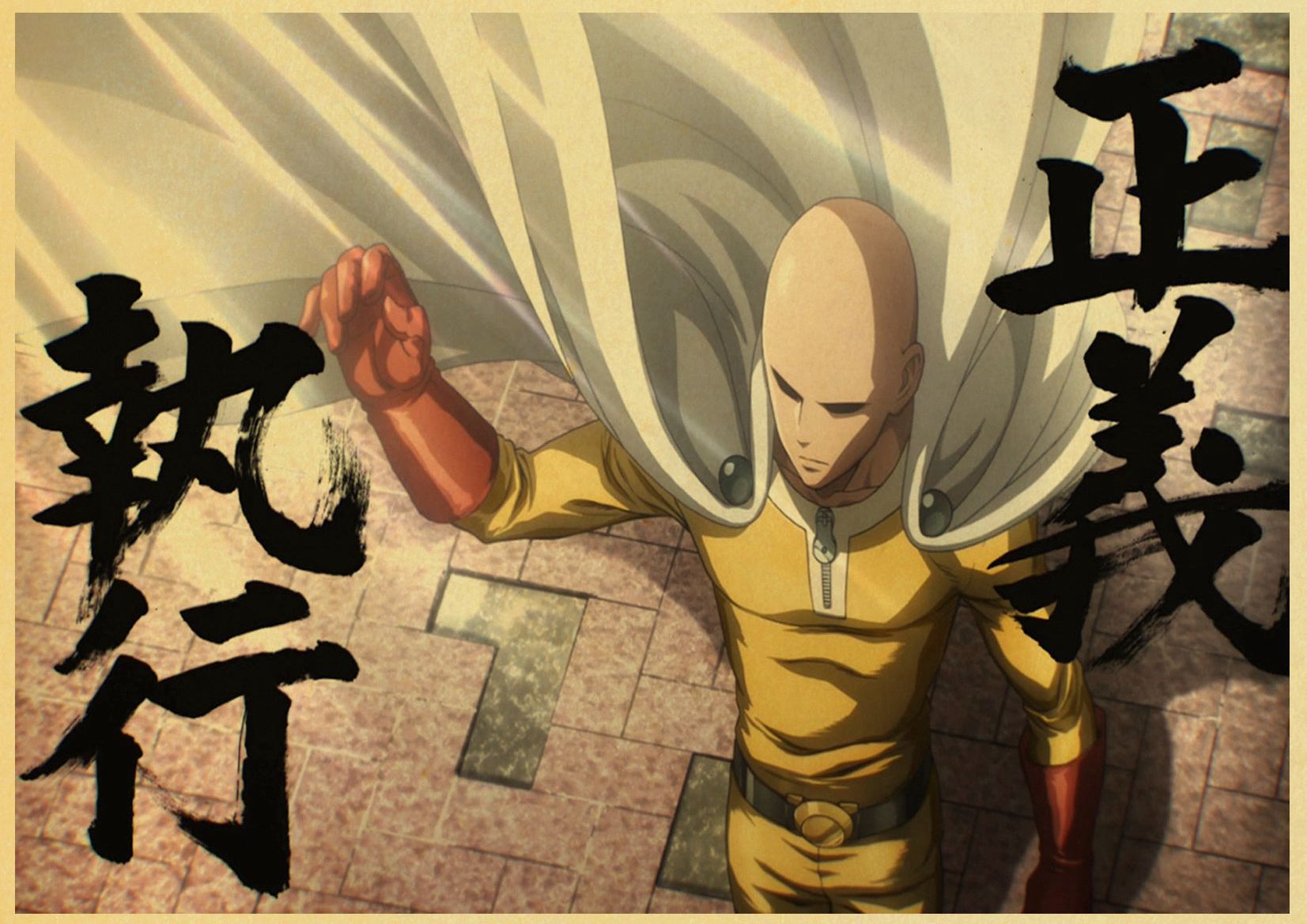 Japanses Anime One Punch Man Saitama Genos Vintage Paper Poster Wall Painting Home Decoration 42x30 Cm 30x21 - 5