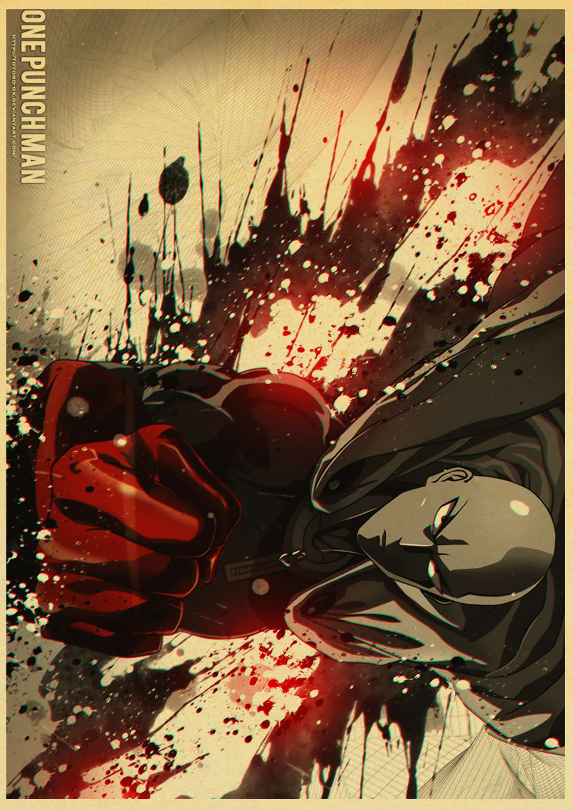 Japanses Anime One Punch Man Saitama Genos Vintage Paper Poster Wall Painting Home Decoration 42x30 Cm 30x21 - 4