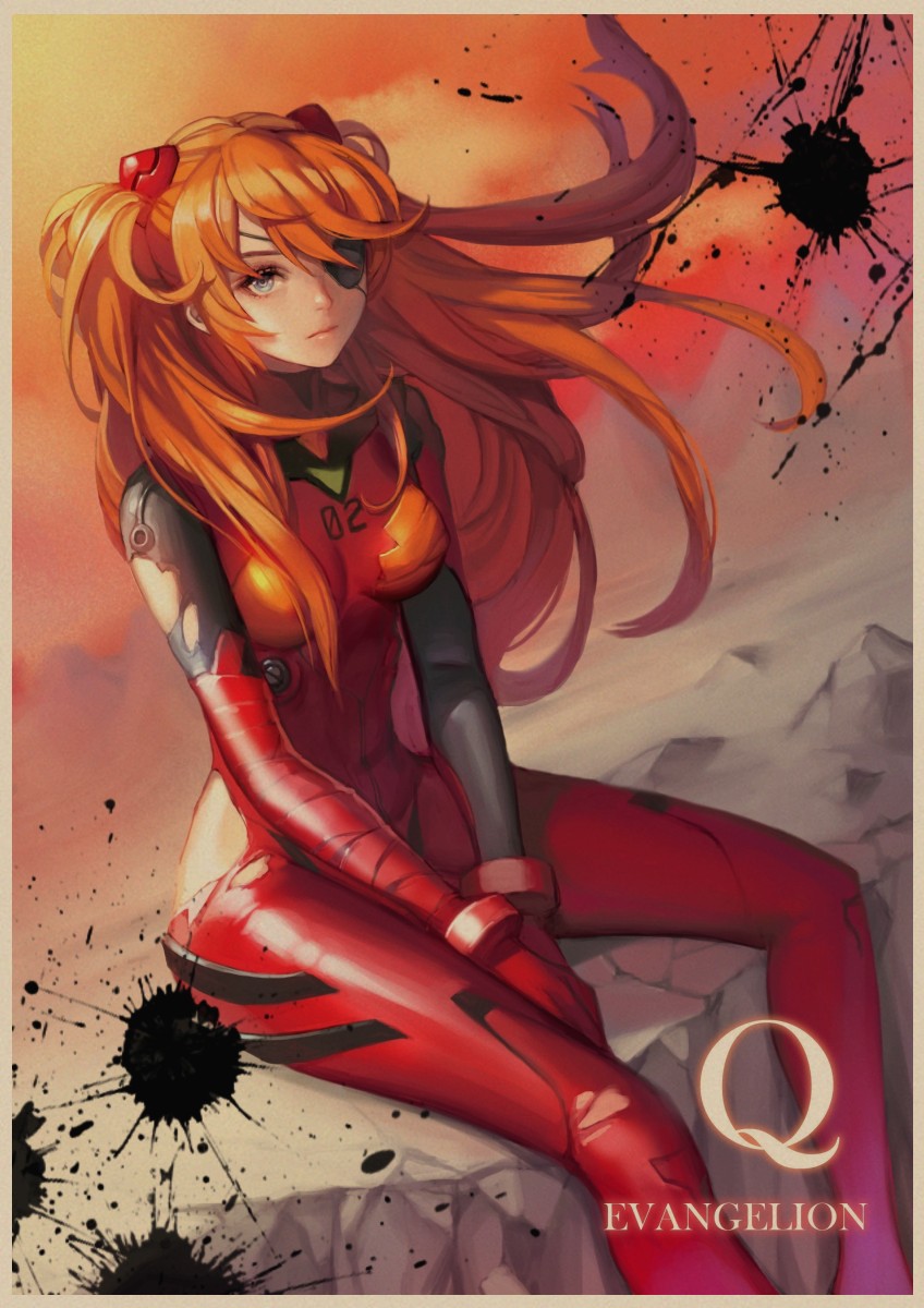 Neon Genesis Evangelion Art Kraft Paper Poster Vintage Retro Japan Anime Pictures Room Decor Wall Stickers A2 - 4