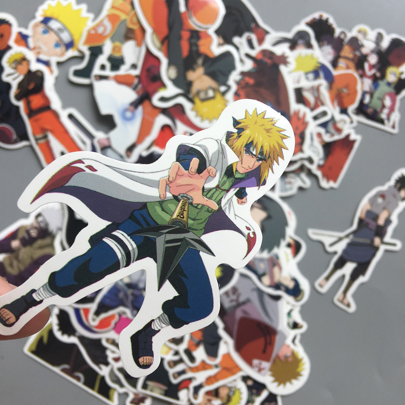 Naruto Anime Stickers Pack 63 Pcs Fun Decals For Kids Skateboards Laptops Guitars Travel Cases Cars Includes Sasuke Gaara Characters - 3