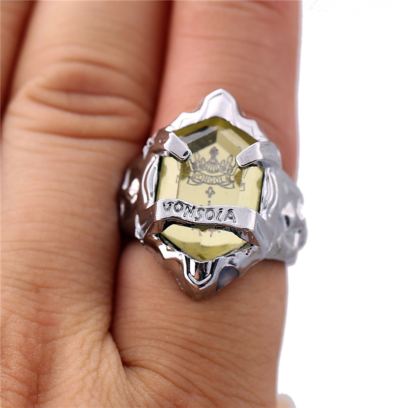 J Store 6 Colors Hitman Reborn Vongola Katekyo Size 8 Crystal Stone Finger Alloy Rings For Women Men Cosply Jewelry Gift Jj11688 - 6
