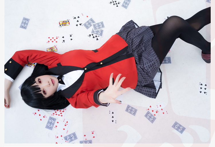 Hot Anime Kakegurui Cosplay Costume Yumeko Jabami Uniforms Outfits Full Set With Tags - 5