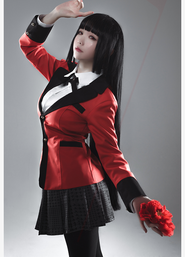 Hot Anime Kakegurui Cosplay Costume Yumeko Jabami Uniforms Outfits Full Set With Tags - 3