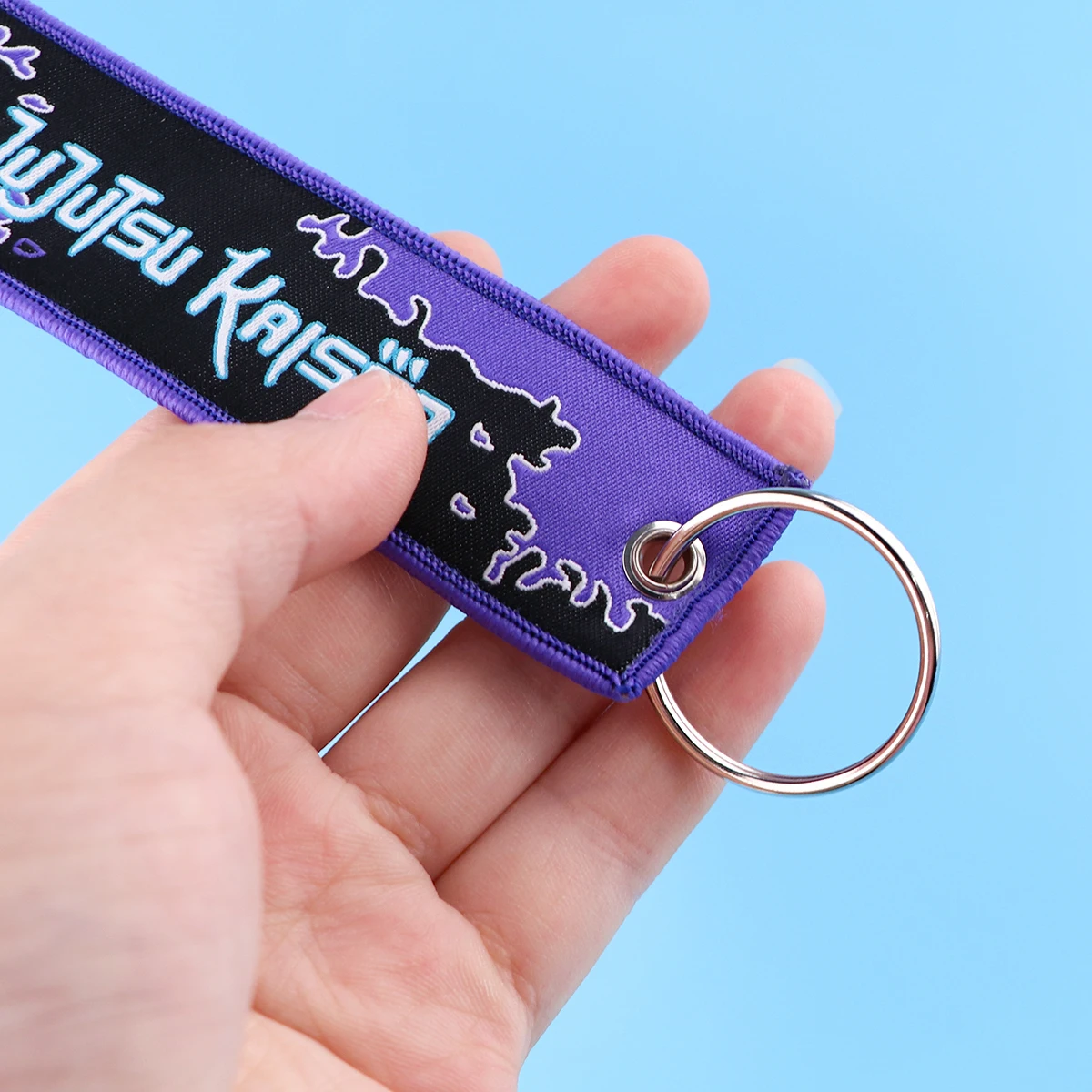 Satoru Gojo Jujutsu Kaisen Anime Embroidered Keyring For Cars Motorcycles - 4