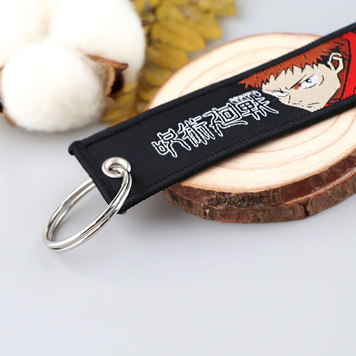 Satoru Gojo Jujutsu Kaisen Anime Embroidered Keyring For Cars Motorcycles - 2