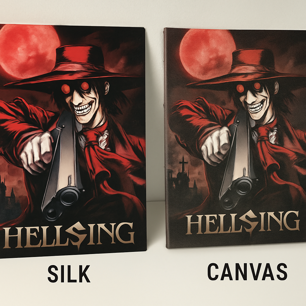 Choosing Between Silk and Canvas Options for Your Hellsing Poster  