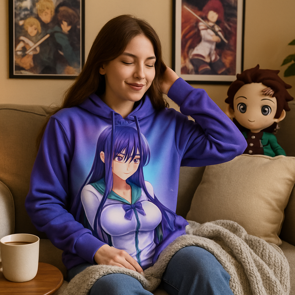 Experience Cozy Anime Apparel for Lounging at Home  