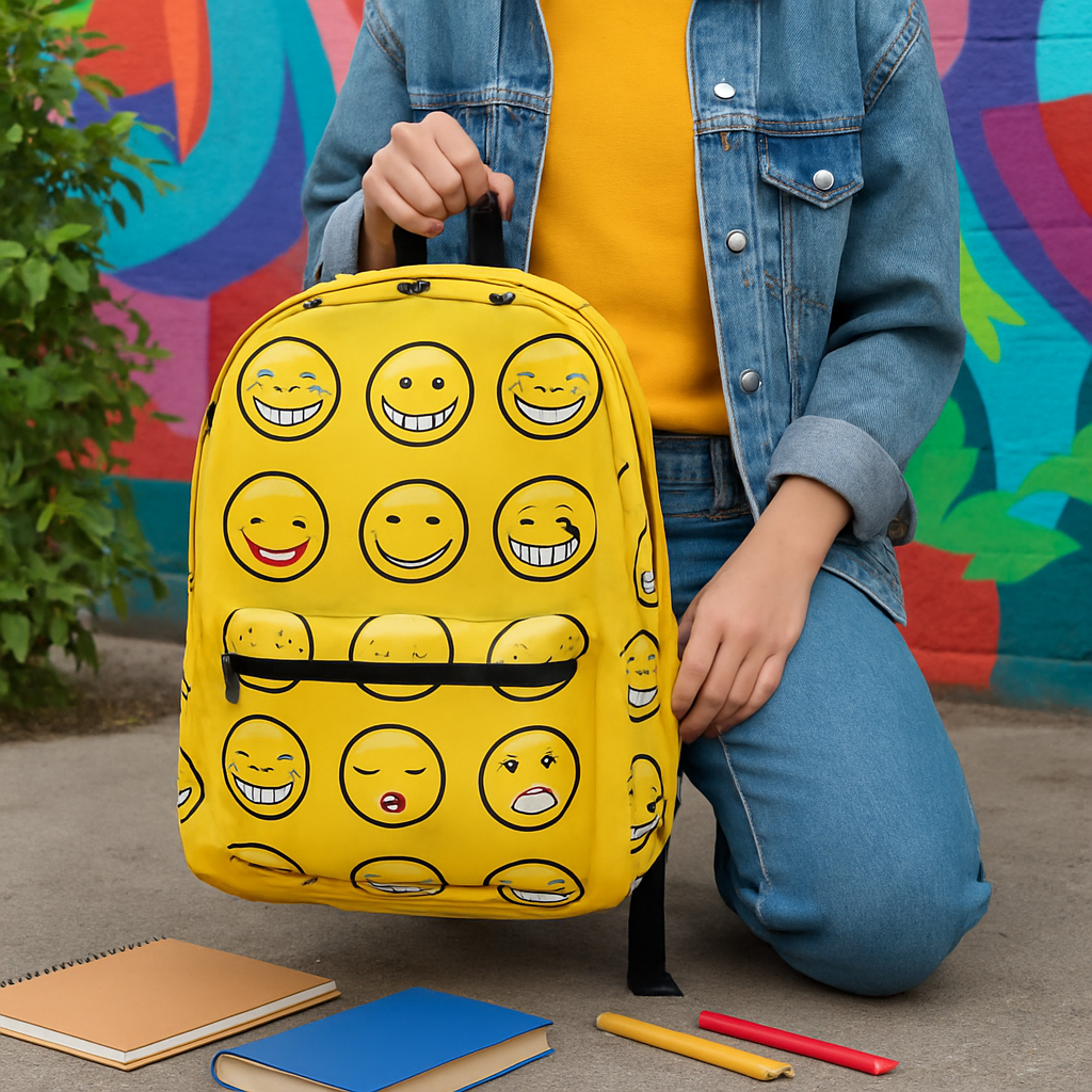 How the Korosensei Emoji Print Backpack Adds a Unique Touch to Your Outfit  