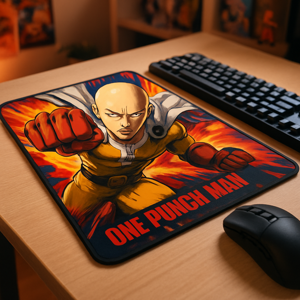Durable Rubber Mouse Pad Inspired by One Punch Man: Quality Meets Performance  
